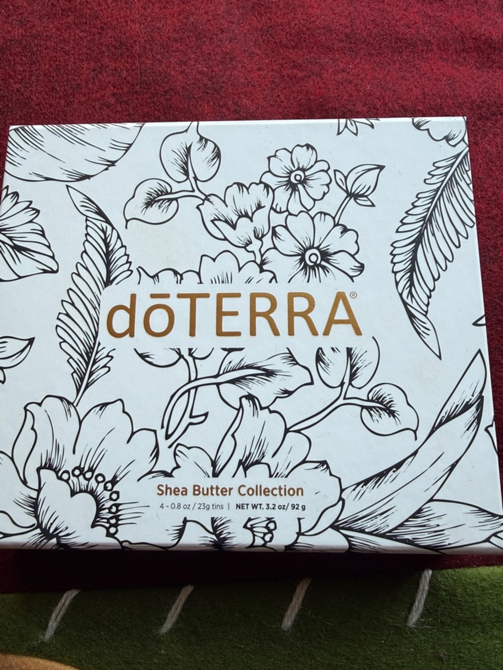 doTERRA Shea Butter Gift Set - White & Gold Floral Box